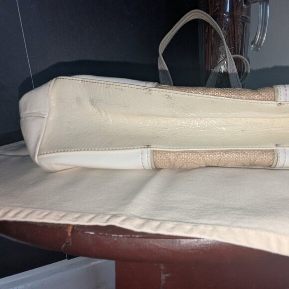 Coach Poppy Summer Raffia Tote 16706 | Color: Pink/Tan - Picture 5 of 5